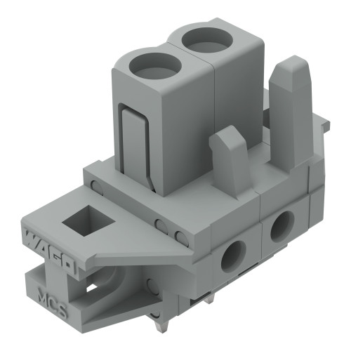 THT female header, straight, Pin spacing 5 mm, gray