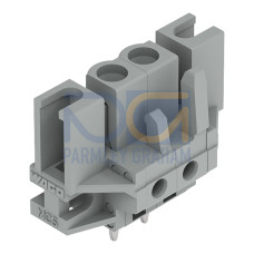 THT female header, straight, Pin spacing 5 mm, gray