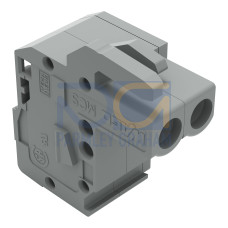 1-conductor female connector, angled, CAGE CLAMP&reg;, 2.5 mm&sup2;, gray