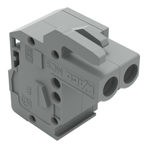 1-conductor female connector, angled, CAGE CLAMP&reg;, 2.5 mm&sup2;, gray