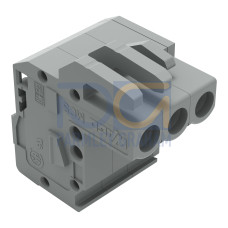 1-conductor female connector, angled, CAGE CLAMP&reg;, 2.5 mm&sup2;, gray