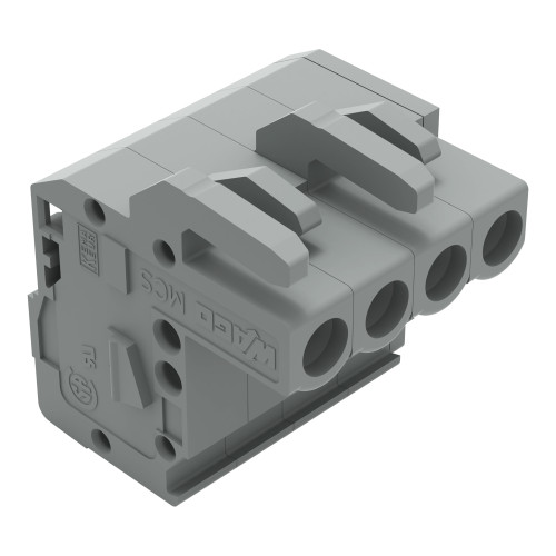 1-conductor female connector, angled, CAGE CLAMP&reg;, 2.5 mm&sup2;, gray