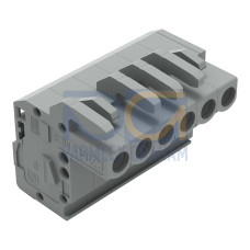1-conductor female connector, angled, CAGE CLAMP&reg;, 2.5 mm&sup2;, gray