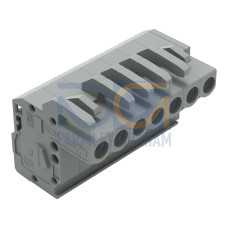 1-conductor female connector, angled, CAGE CLAMP&reg;, 2.5 mm&sup2;, gray