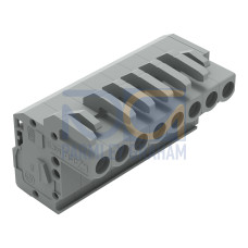 1-conductor female connector, angled, CAGE CLAMP&reg;, 2.5 mm&sup2;, gray