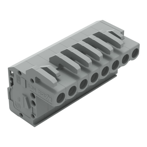 1-conductor female connector, angled, CAGE CLAMP&reg;, 2.5 mm&sup2;, gray