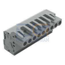 1-conductor female connector, angled, CAGE CLAMP&reg;, 2.5 mm&sup2;, gray