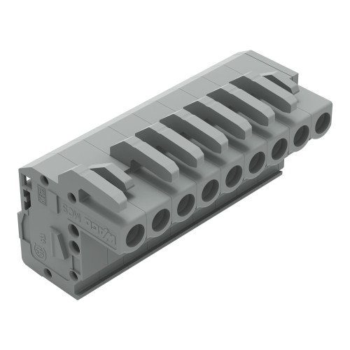 1-conductor female connector, angled, CAGE CLAMP&reg;, 2.5 mm&sup2;, gray