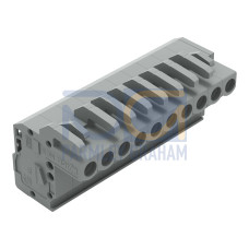 1-conductor female connector, angled, CAGE CLAMP&reg;, 2.5 mm&sup2;, gray