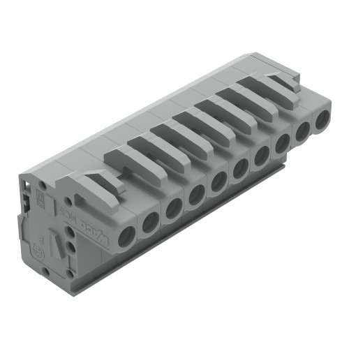 1-conductor female connector, angled, CAGE CLAMP&reg;, 2.5 mm&sup2;, gray