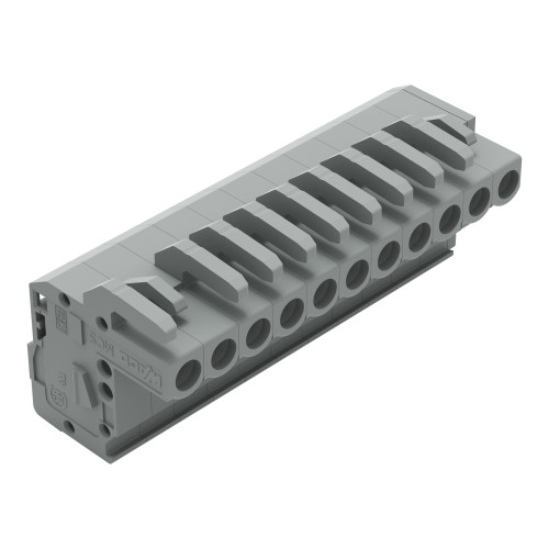 1-conductor female connector, angled, CAGE CLAMP&reg;, 2.5 mm&sup2;, gray