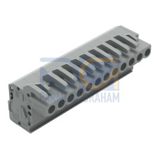 1-conductor female connector, angled, CAGE CLAMP&reg;, 2.5 mm&sup2;, gray
