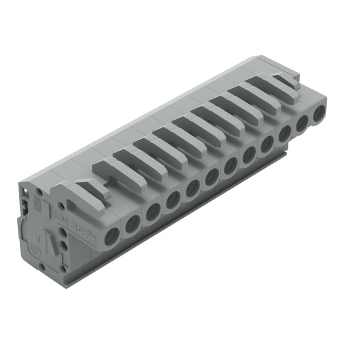 1-conductor female connector, angled, CAGE CLAMP&reg;, 2.5 mm&sup2;, gray