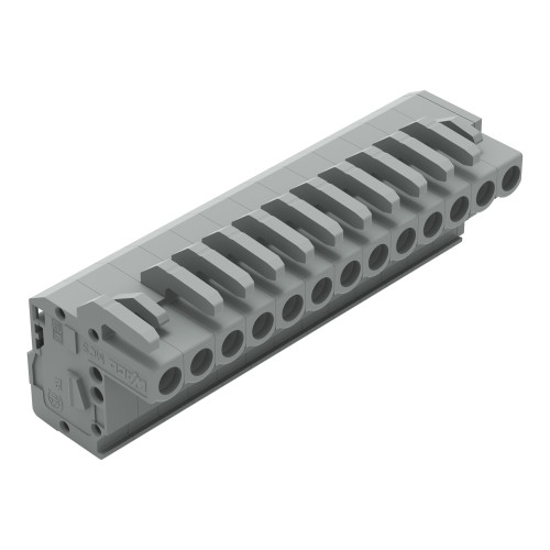 1-conductor female connector, angled, CAGE CLAMP&reg;, 2.5 mm&sup2;, gray
