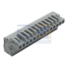 1-conductor female connector, angled, CAGE CLAMP&reg;, 2.5 mm&sup2;, gray