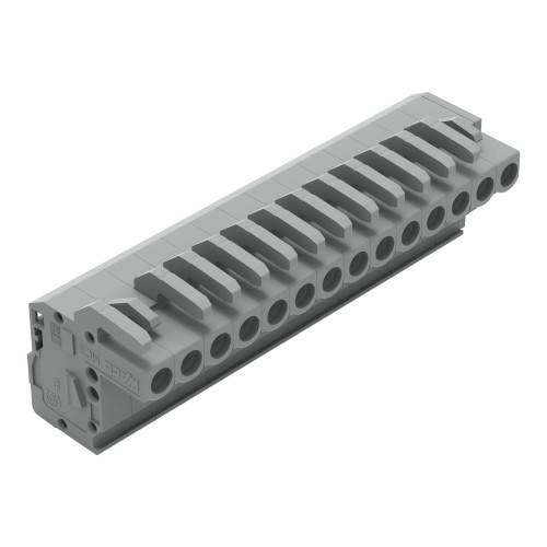 1-conductor female connector, angled, CAGE CLAMP&reg;, 2.5 mm&sup2;, gray