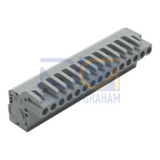 1-conductor female connector, angled, CAGE CLAMP&reg;, 2.5 mm&sup2;, gray