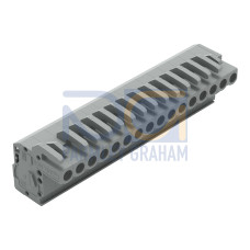 1-conductor female connector, angled, CAGE CLAMP&reg;, 2.5 mm&sup2;, gray