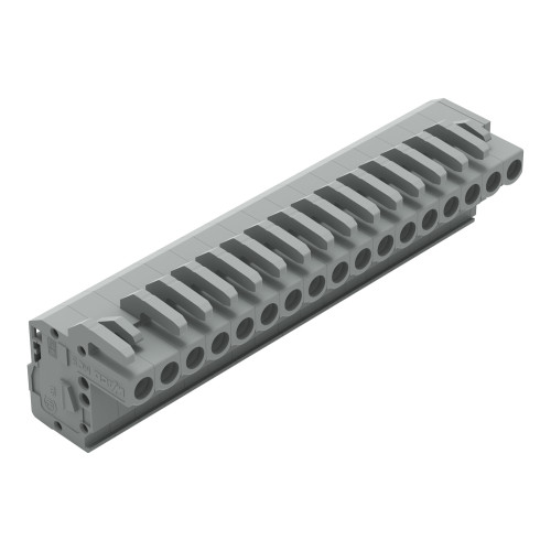 1-conductor female connector, angled, CAGE CLAMP&reg;, 2.5 mm&sup2;, gray