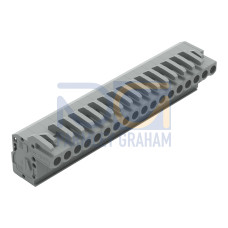 1-conductor female connector, angled, CAGE CLAMP&reg;, 2.5 mm&sup2;, gray