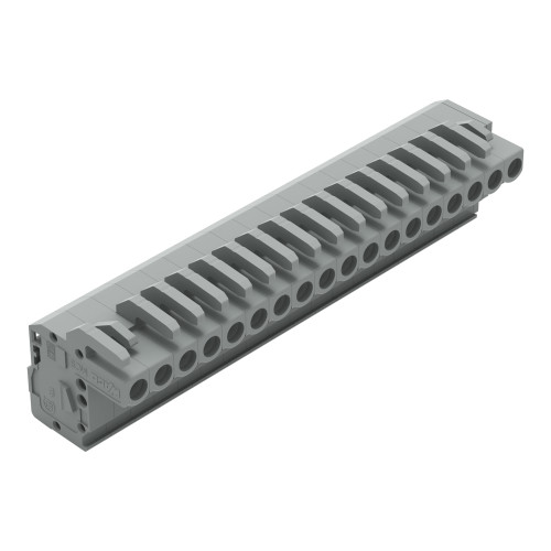 1-conductor female connector, angled, CAGE CLAMP&reg;, 2.5 mm&sup2;, gray