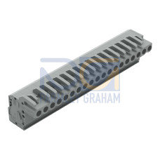 1-conductor female connector, angled, CAGE CLAMP&reg;, 2.5 mm&sup2;, gray