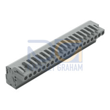 1-conductor female connector, angled, CAGE CLAMP&reg;, 2.5 mm&sup2;, gray