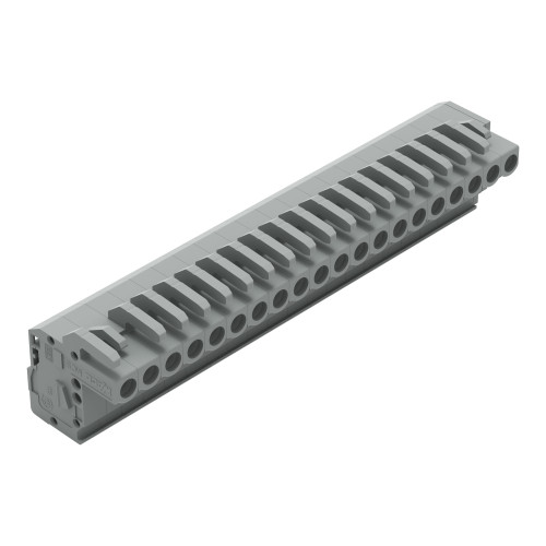 1-conductor female connector, angled, CAGE CLAMP&reg;, 2.5 mm&sup2;, gray