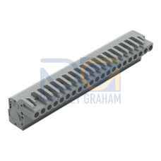 1-conductor female connector, angled, CAGE CLAMP&reg;, 2.5 mm&sup2;, gray