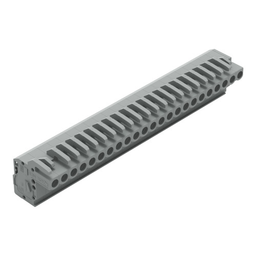 1-conductor female connector, angled, CAGE CLAMP&reg;, 2.5 mm&sup2;, gray