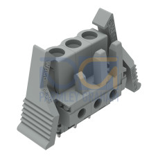 THT female header, straight, Pin spacing 5 mm, gray