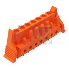 THT female header, straight, Pin spacing 5.08 mm, orange