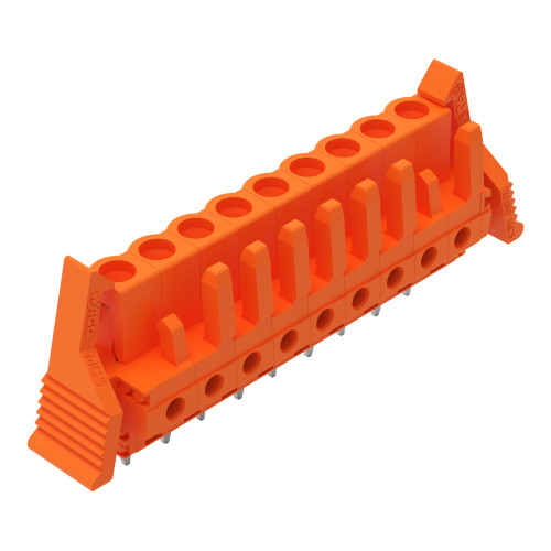 THT female header, straight, Pin spacing 5.08 mm, orange