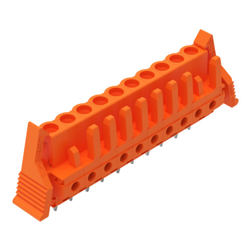 THT female header, straight, Pin spacing 5.08 mm, orange