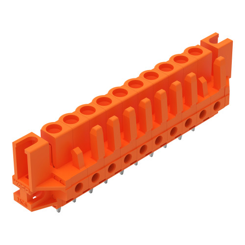 THT female header, straight, Pin spacing 5.08 mm, orange