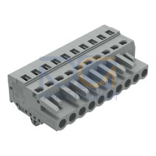 1-conductor female connector, CAGE CLAMP&reg;, 2.5 mm&sup2;, gray