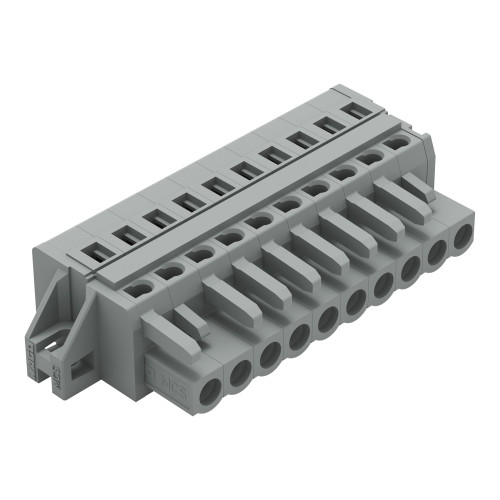 1-conductor female connector, CAGE CLAMP&reg;, 2.5 mm&sup2;, gray