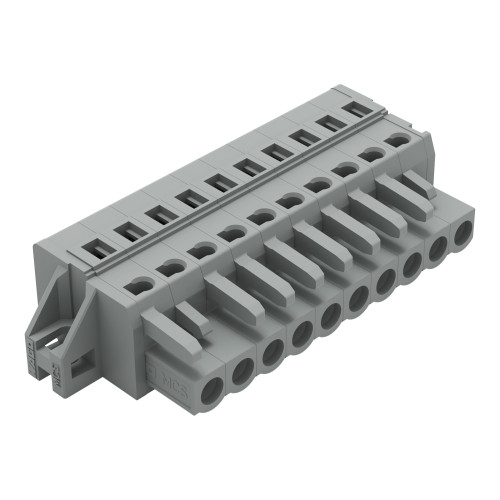 1-conductor female connector, CAGE CLAMP&reg;, 2.5 mm&sup2;, gray