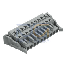 1-conductor female connector, CAGE CLAMP&reg;, 2.5 mm&sup2;, gray
