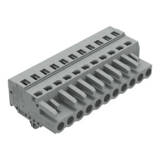 1-conductor female connector, CAGE CLAMP&reg;, 2.5 mm&sup2;, gray