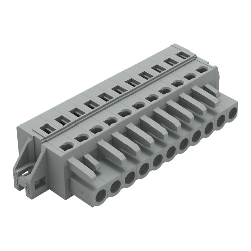 1-conductor female connector, CAGE CLAMP&reg;, 2.5 mm&sup2;, gray