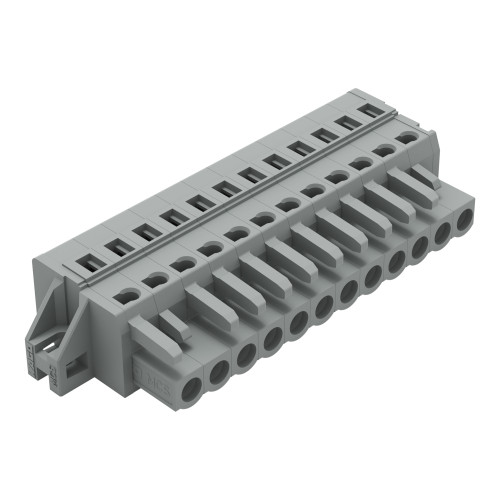1-conductor female connector, CAGE CLAMP&reg;, 2.5 mm&sup2;, gray