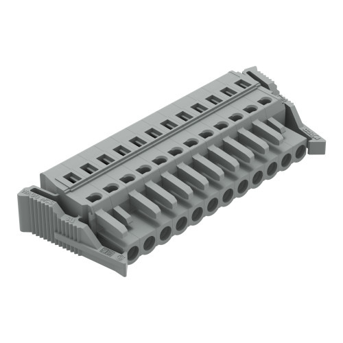 1-conductor female connector, CAGE CLAMP&reg;, 2.5 mm&sup2;, gray