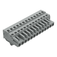 1-conductor female connector, CAGE CLAMP&reg;, 2.5 mm&sup2;, gray