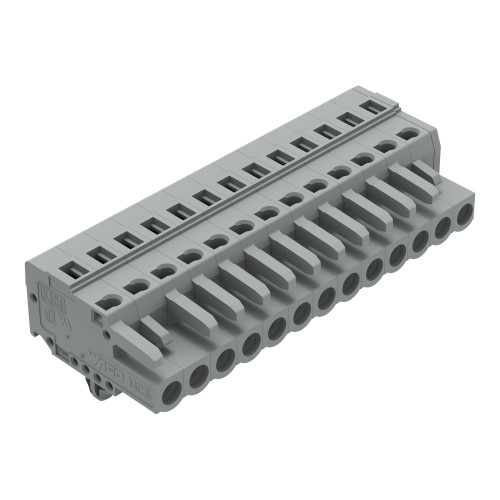 1-conductor female connector, CAGE CLAMP&reg;, 2.5 mm&sup2;, gray