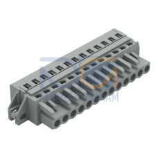1-conductor female connector, CAGE CLAMP&reg;, 2.5 mm&sup2;, gray