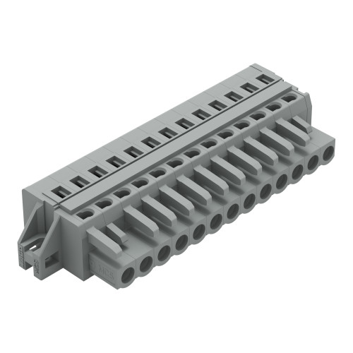 1-conductor female connector, CAGE CLAMP&reg;, 2.5 mm&sup2;, gray