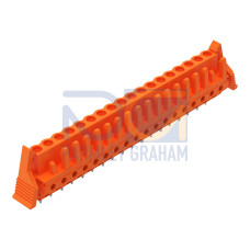 THT female header, straight, Pin spacing 5.08 mm, orange