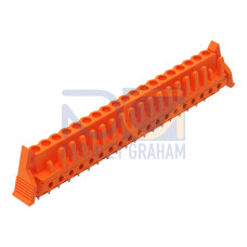 THT female header, straight, Pin spacing 5.08 mm, orange