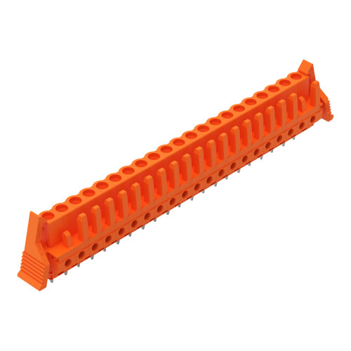 THT female header, straight, Pin spacing 5.08 mm, orange